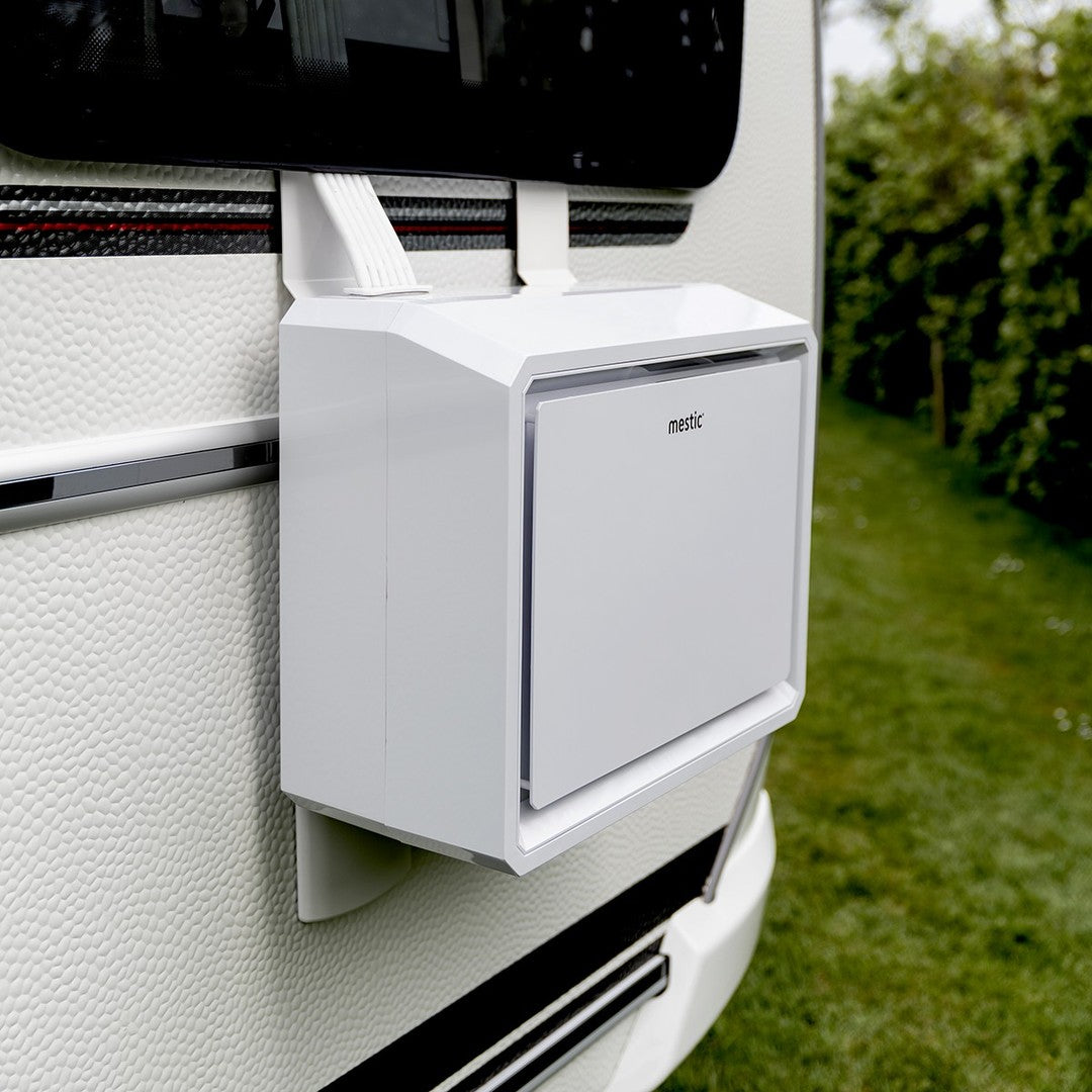 Mestic SPA split unit air conditioner exterior — highlighting the small footprint
