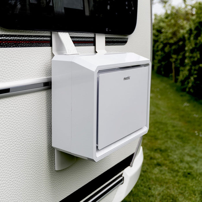 Mestic SPA split unit air conditioner exterior — highlighting the small footprint