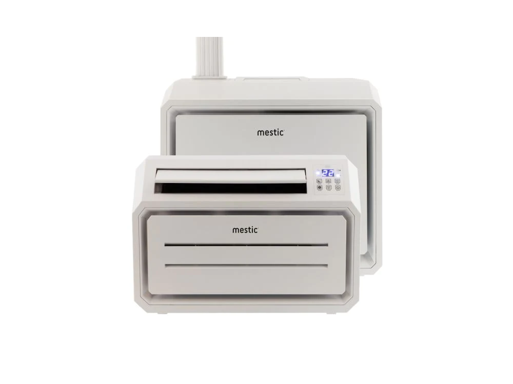 Mestic split AC indoor and outdoor units — self-install air conditioning for caravans and motorhomes