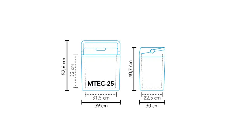 Mestic Cool Box Thermo Electric Mtec-25 Ac/Dc Uk 1503130