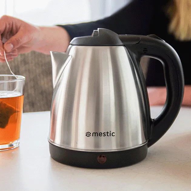 Mestic MWC 150 Stainless Steel Kettle 220 240 V 1 5 Liters - low-wattage camping kettles designed for caravans and campsite hookups with efficient, travel-safe boiling performance - My Mestic