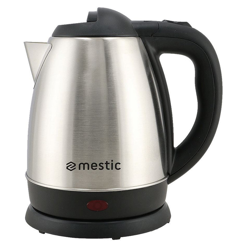 Mestic MWC-150 stainless steel kettle 220 - 240 V 1.5 liters - low-wattage camping kettles designed for caravans and campsite hookups with efficient, travel-safe boiling performance - My Mestic