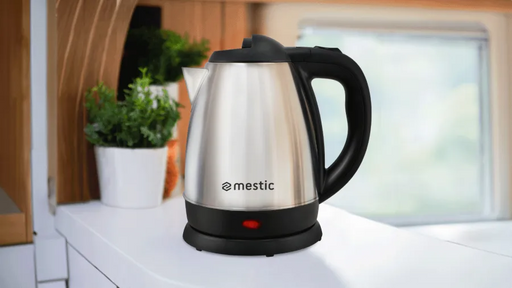 Mestic Kettle MWC 110 1L Cordless UK 1512800 - low-wattage camping kettles designed for caravans and campsite hookups with efficient, travel-safe boiling performance - My Mestic