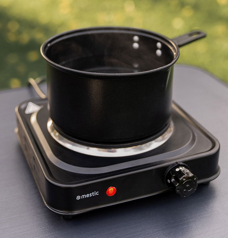 Mestic Single Hotplate Stove Mkt-120 Uk - portable gas and electric cookers for outdoor cooking, ideal for caravans, motorhomes and campsite meal prep - My Mestic